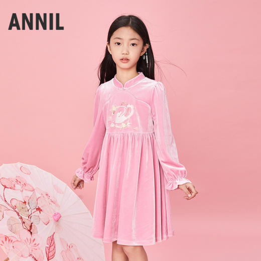 女童长袖连衣裙秋季新款安奈儿童装实体店同款AG333675 商品图0