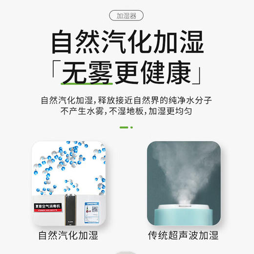 夏普（SHARP）空气净化器卫健委认证消毒机家用加湿卧室除甲醛雾霾净离子群杀菌除过敏原KC-W380S-W1 商品图3