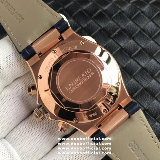 『NOOB独家货源』Girard-Perregaux 芝柏 Laureato Chronograph 桂冠系列42毫米计时腕表 316L精钢表壳 蓝宝石表镜 巴黎钮钉表盘 棒状指针 商品图14