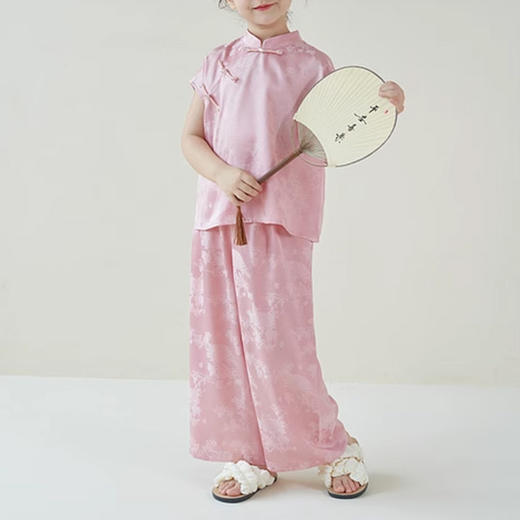 裁缝学苑TQ114 女童新中式短袖上衣纸样阔腿裤套装儿童做衣服打版裁剪样板 商品图5