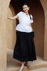 绽放463朵【黑白灰系列·麦兜】砂洗亚麻大裙摆设计感口袋半身裙 商品缩略图5
