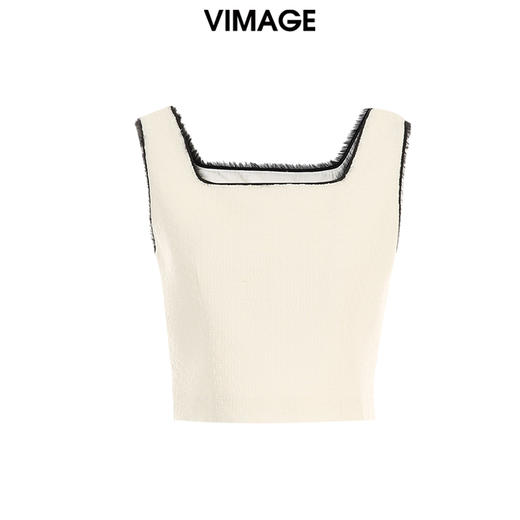 VIMAGE纬漫纪舒适弹力修身气质背心打底秋新款V2213807 商品图0