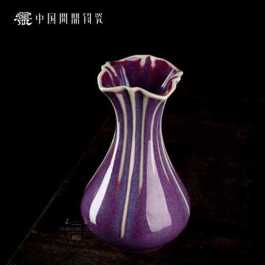 问鼎钧瓷梦鼎系列海棠花瓶 商品图3