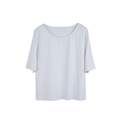 绽放452朵/【入蓝系列】呼吸T汉麻棉基础清凉透气舒适短袖T恤女夏 商品图7