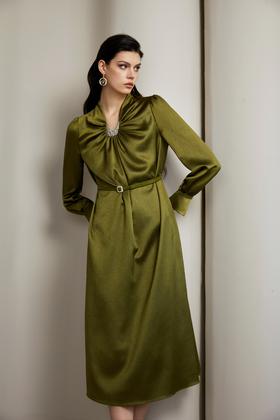 SAFICOO 优雅女人宽松小A版 遮肉显瘦连衣裙