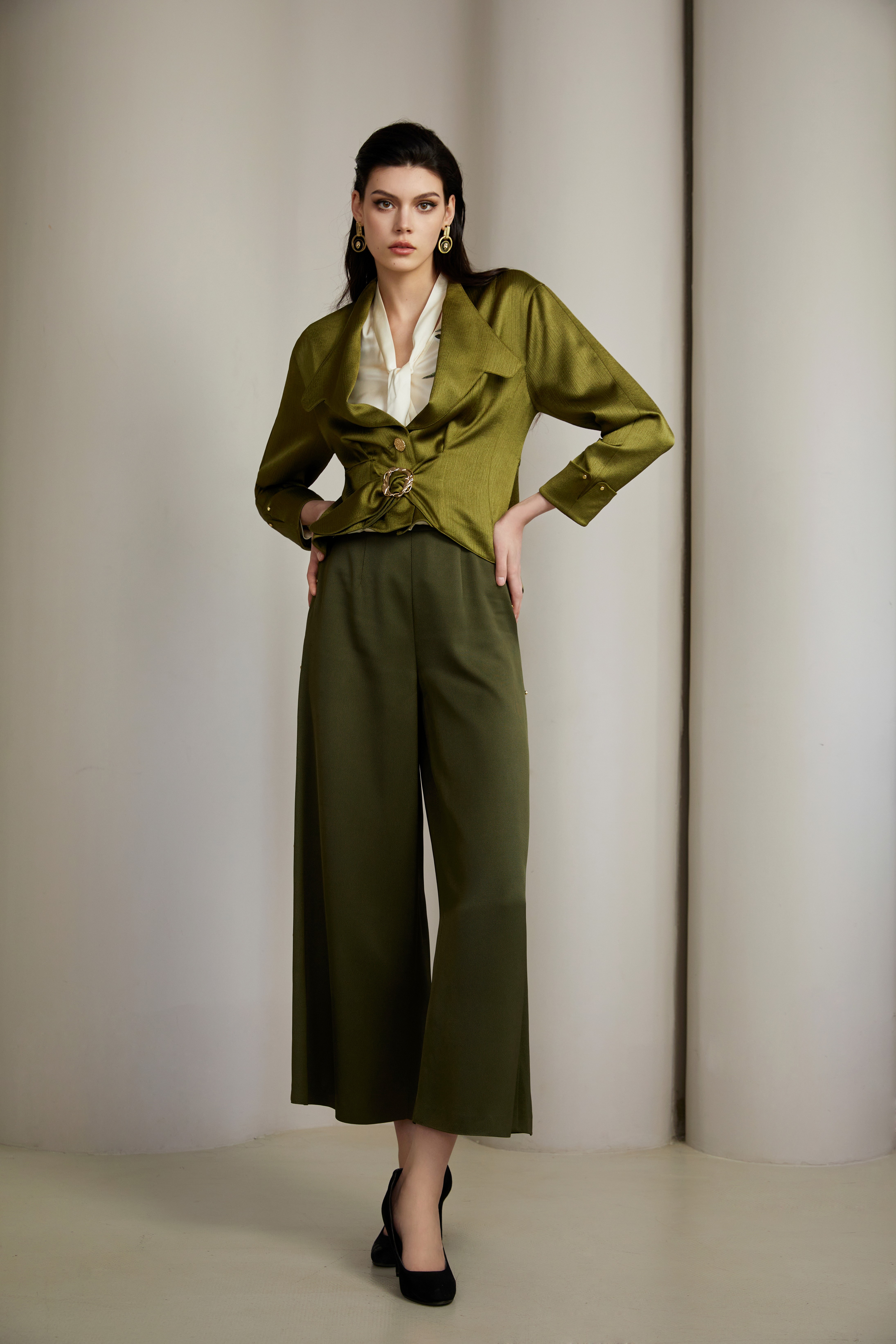 SAFICOO  飒爽摩登 宽松显瘦阔腿裤