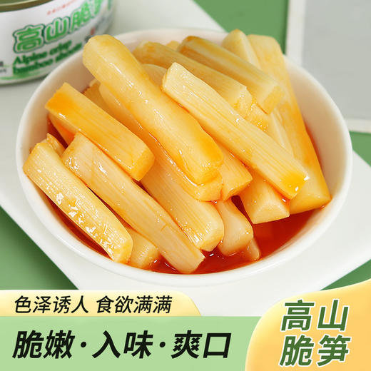 【鲜嫩脆爽！高山脆笋罐头】甄选优质原料，脆爽口感，鲜香多汁，根根入味笋香浓郁，开罐即食零食小包装L 商品图1