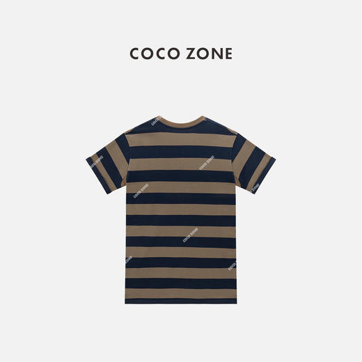 COCO ZONE 100棉撞色条纹连衣裙设计感显瘦长裙CC2C1286 商品图1