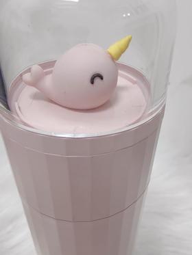 伸缩喷雾风扇 粉独角鲸