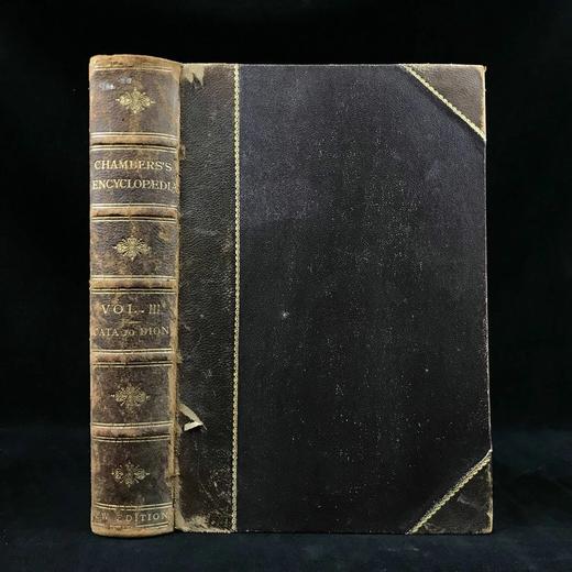 含中国内容！1889年 钱伯斯百科全书（卷3） 数百幅插图 真皮精装16开 商品图0