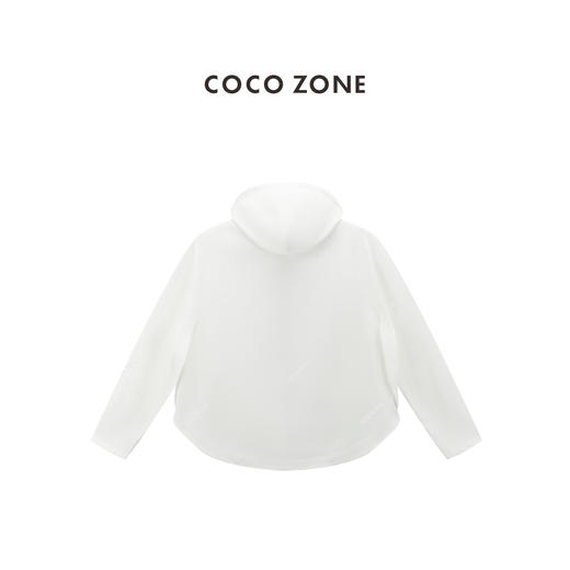 COCO ZONE 设计感撞色立领外套弧形下摆长袖上衣CC2B1181 商品图1