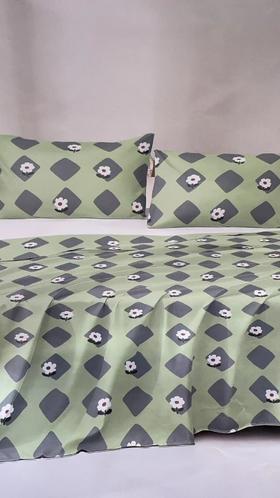 5F罗曼罗兰棉麻床单三件套240*250cm