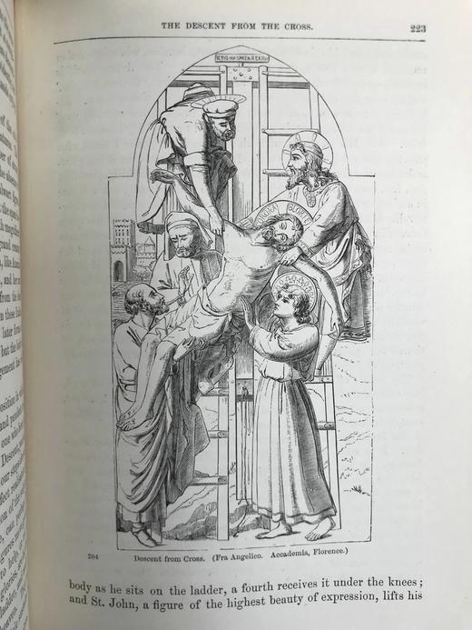 1892年 詹姆森夫人《基督史》（卷2） 160余幅版画插图 全犊皮（vellum）精装大32开 商品图6