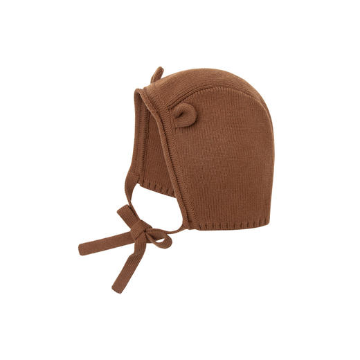 迷你巴拉秋季新款男女童可爱护耳帽宝宝保暖时髦复古针织帽子 商品图4