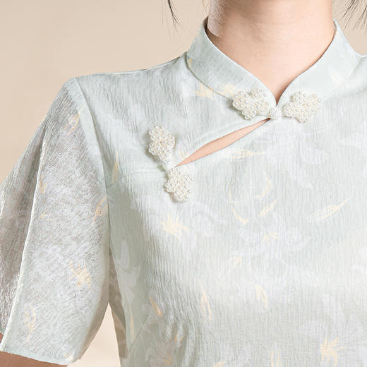 小清新年轻款小个子气质修身改良版鱼尾旗袍夏季KK1005 商品图3