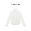 COCO ZONE 夏季简约翻领针织开衫气质单排扣上衣CC1B1501 商品缩略图0