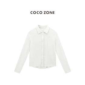 COCO ZONE 夏季简约翻领针织开衫气质单排扣上衣CC1B1501