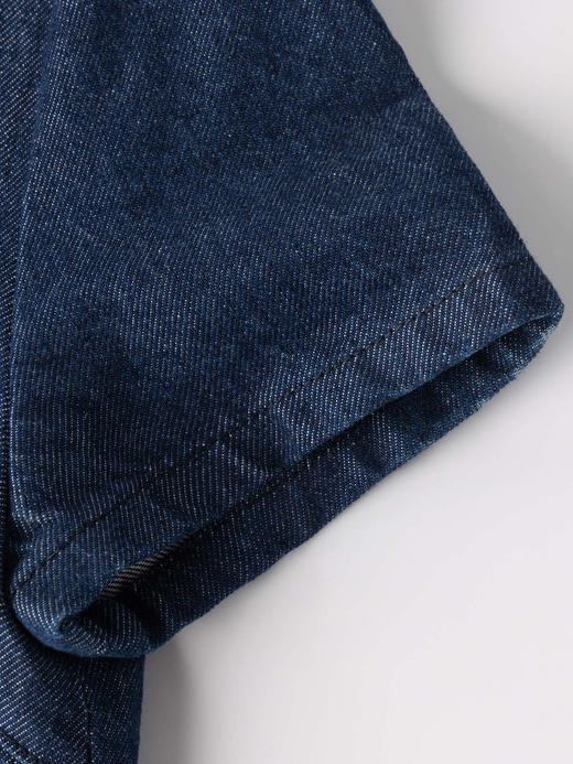 COCO ZONE 棉莱赛尔混纺时尚圆领短袖牛仔连衣裙CC1B1521 商品图7