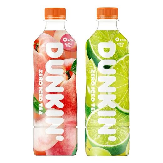 DUNKIN白桃味/青柠味茶饮料500ml 水果风味轻口感 024779/024780 商品图0