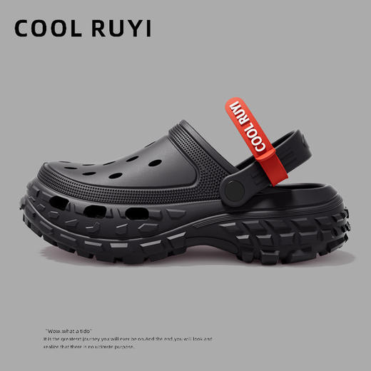 跨境爆款洞洞鞋增高鞋外穿防滑防臭踩屎感洞洞鞋男士厚底沙滩鞋 商品图12