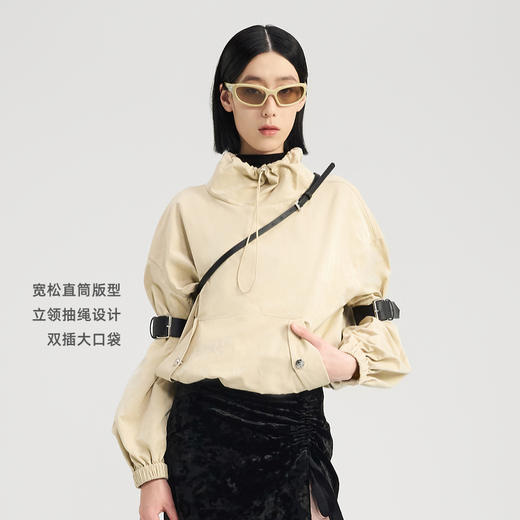 lost in echo2024秋季新款户外立领抽绳卫衣休闲运动裤套装女 商品图1