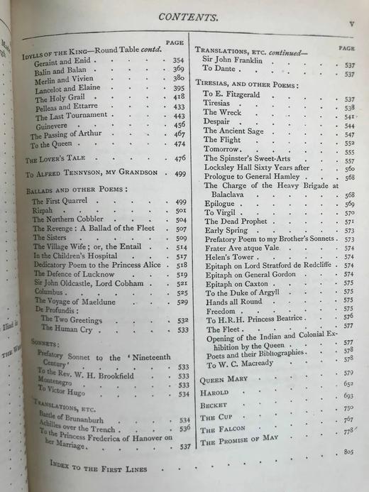 1891年 丁尼生诗集 1副肖像插图 全真皮精装32开 商品图5