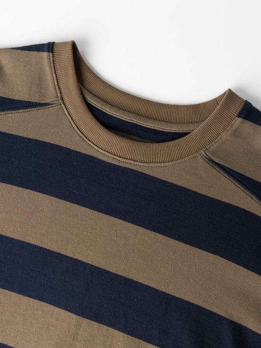 COCO ZONE 100棉撞色条纹连衣裙设计感显瘦长裙CC2C1286 商品图5