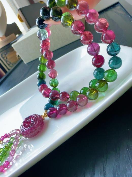 34.92g 7.3mm 碧玺手链 商品图0