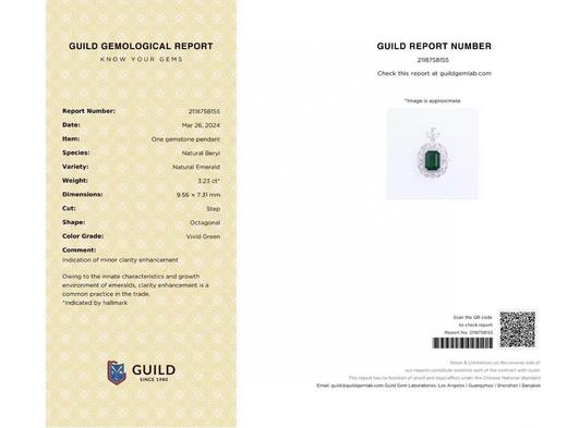3.23ct 祖母绿吊坠 商品图5