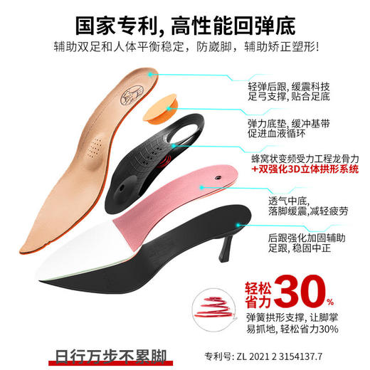 CHCH平衡鞋磨砂翻皮单鞋女春2024年新款蝴蝶结粗跟浅口黑色女鞋 商品图5