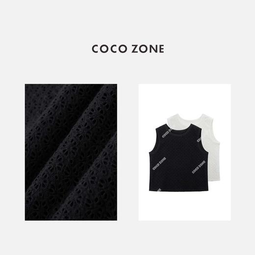 COCO ZONE 时尚镂空圆领无袖背心百搭套头上衣 CC2B1080 商品图2