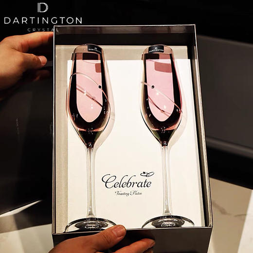 英国进口DARTINGTON水晶甜酒气泡酒杯香槟杯对杯礼盒套装 商品图1