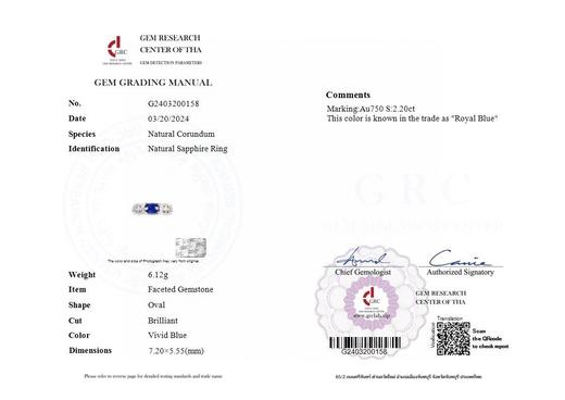 2.2ct 蓝宝石戒指 商品图5