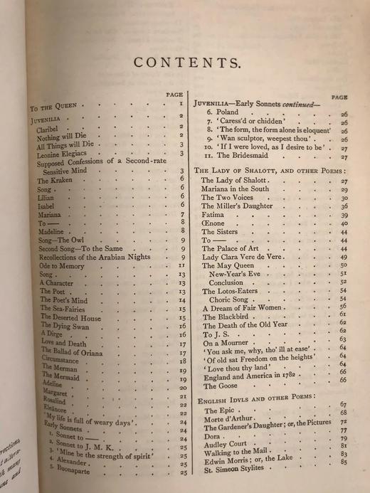 1891年 丁尼生诗集 1副肖像插图 全真皮精装32开 商品图4