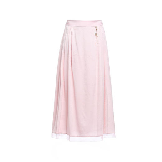 乔万尼真丝半身裙19mm重磅桑蚕丝新中式马面裙EM2D720 商品图4