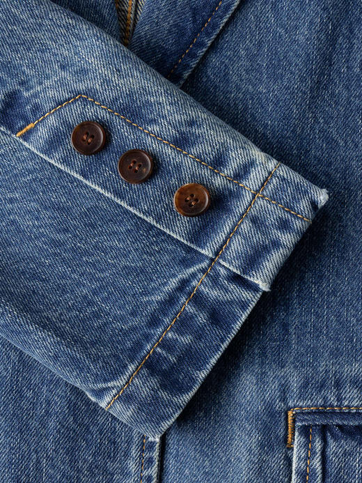 COCO ZONE 复古休闲牛仔西装外套两粒扣设计上衣CC1C1709 商品图9