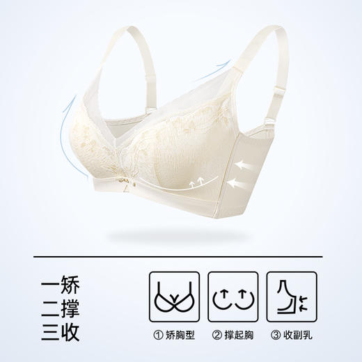 【商场同款】熳洁儿 云之羽系列大胸显小文胸薄杯棉感随心裁简约时尚BC杯24201517 商品图1
