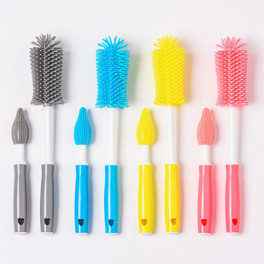 液态硅胶奶瓶刷清洁杯子旋转刷奶嘴刷三合一多功能清洗涮 商品图1