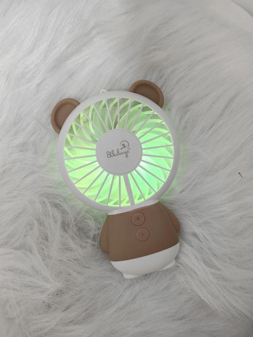 迷你小风扇 熊耳 卡其 商品图0