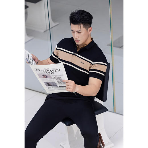 【新品上新】HX 夏季翻领短袖T恤Y102420046101POLO杉 商品图3