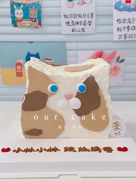 多款式~立体喵星人三花猫卡通蛋糕-低糖处理无添加
