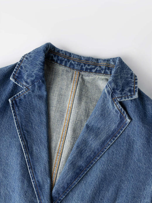 COCO ZONE 复古休闲牛仔西装外套两粒扣设计上衣CC1C1709 商品图5