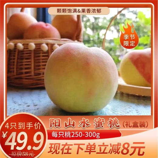 【会员尝鲜预售优惠】优选正宗阳山水蜜桃 4只 礼盒装 商品图0