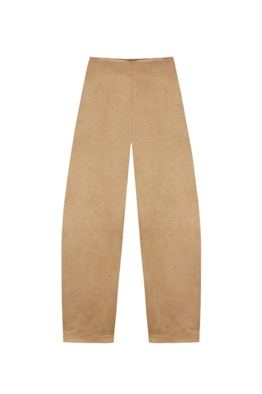 Cortana  砂金色GLORIA高腰丝麻阔腿裤 商品图7