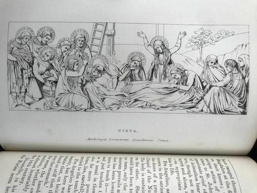 1892年 詹姆森夫人《基督史》（卷2） 160余幅版画插图 全犊皮（vellum）精装大32开 商品图5