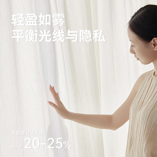 【枝白纱}金蝉简约提花纱 商品图3