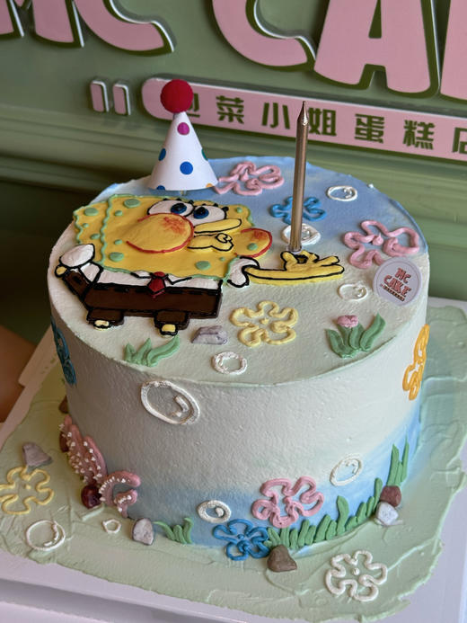 海绵宝宝吹蜡烛蛋糕 商品图1