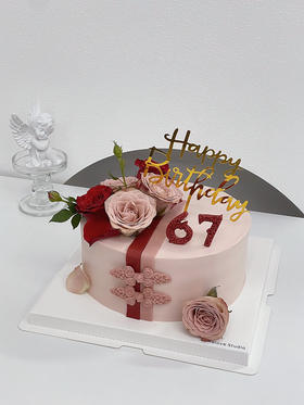 妈妈长辈鲜花复古蛋糕