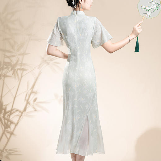 小清新年轻款小个子气质修身改良版鱼尾旗袍夏季KK1005 商品图2