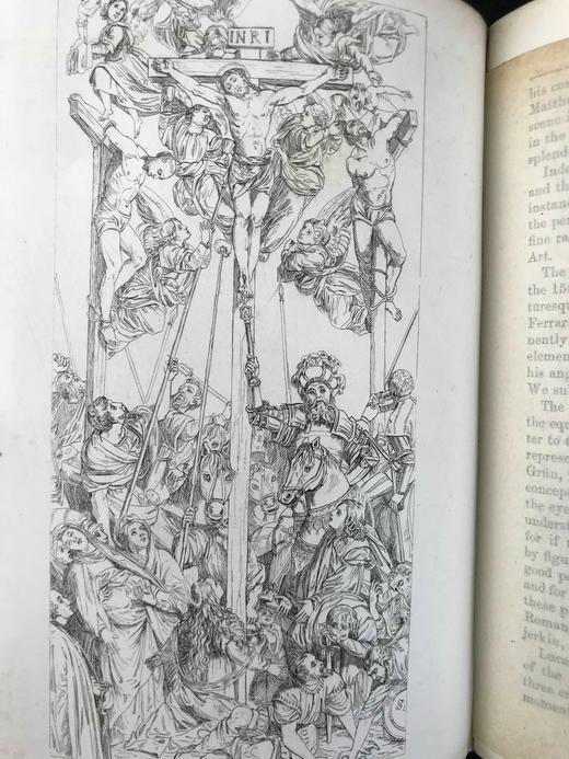 1892年 詹姆森夫人《基督史》（卷2） 160余幅版画插图 全犊皮（vellum）精装大32开 商品图8